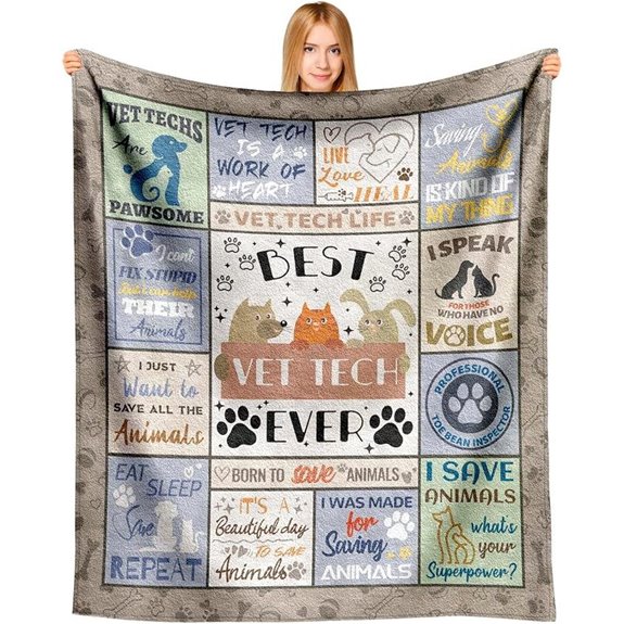 Vet Tech Gifts Blanket for Vet Professionals