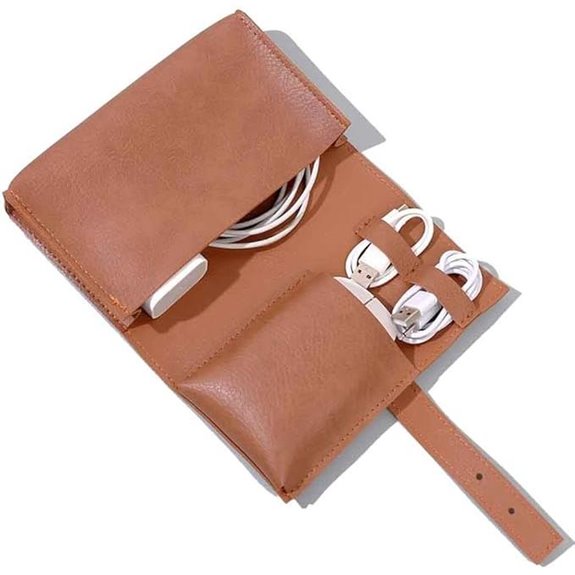 Vintage PU Leather Electronic Organizer Travel Case