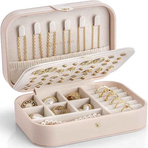 Vlando Travel Jewelry Case – PU Leather Pink