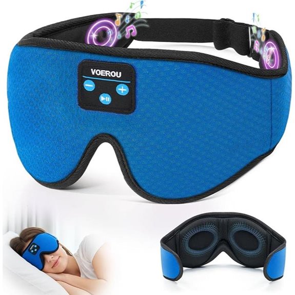 Voerou Sleep Mask with Bluetooth Headphones