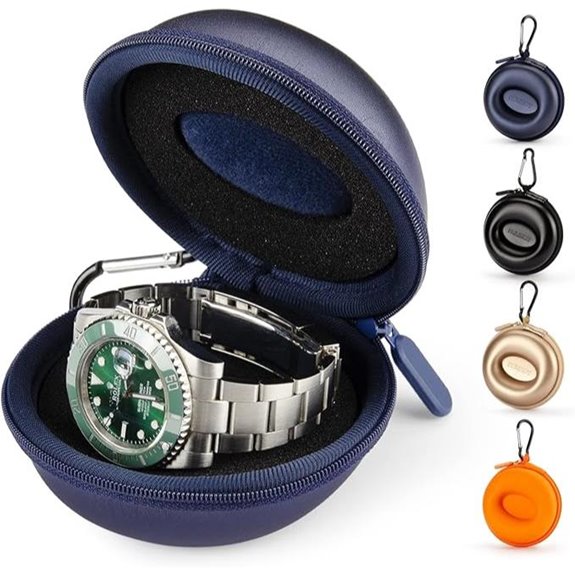 watch travel case 1 slot blue