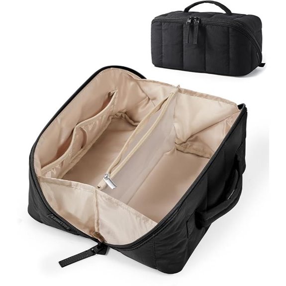 BAGSMART Travel Makeup Bag - Water-Resistant Padded Organizer