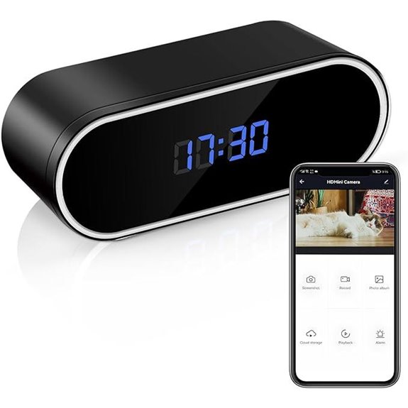 WiFi Security Camera: Hidden Clock Nanny Cam with Night Vision