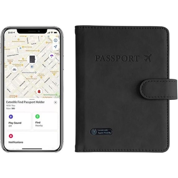 Rich&Ray Wireless Charging Smart Tracker Card Passport Holder
