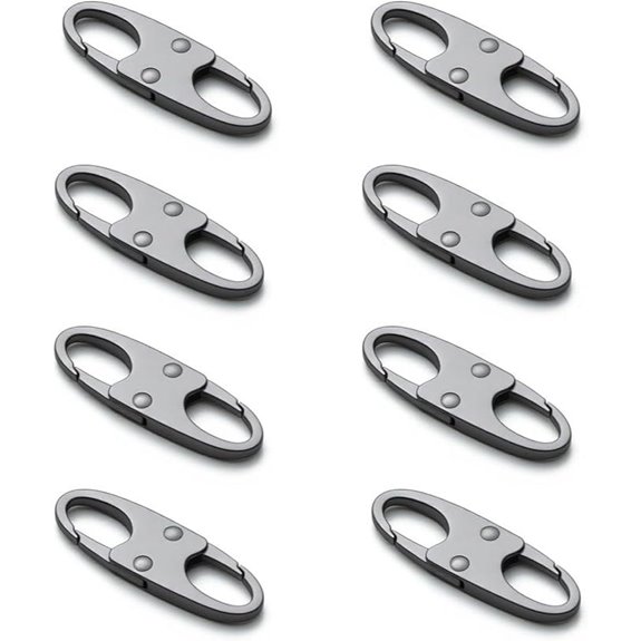 Zelin Anti Theft Zipper Clips (8Pcs) Space Grey